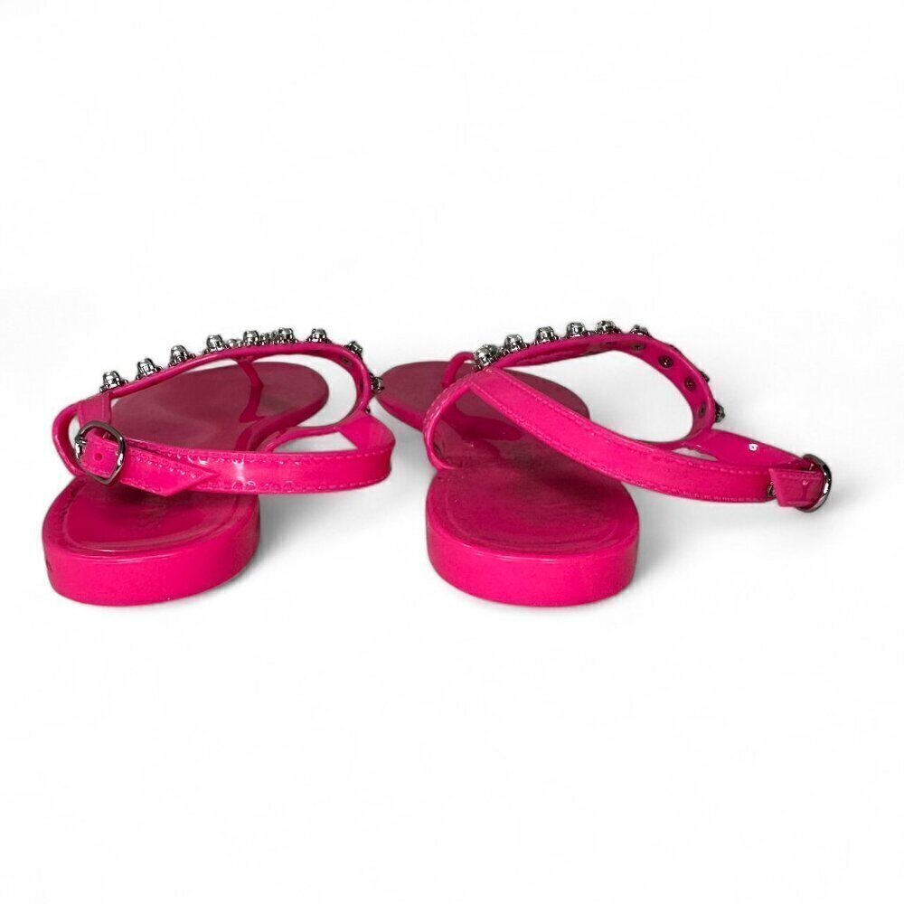 Stuart Weitzman Goldie Pearl Crystal Jelly Thong Sandal - Pink Sz US 8, EU 38.5 - Picture 4 of 15